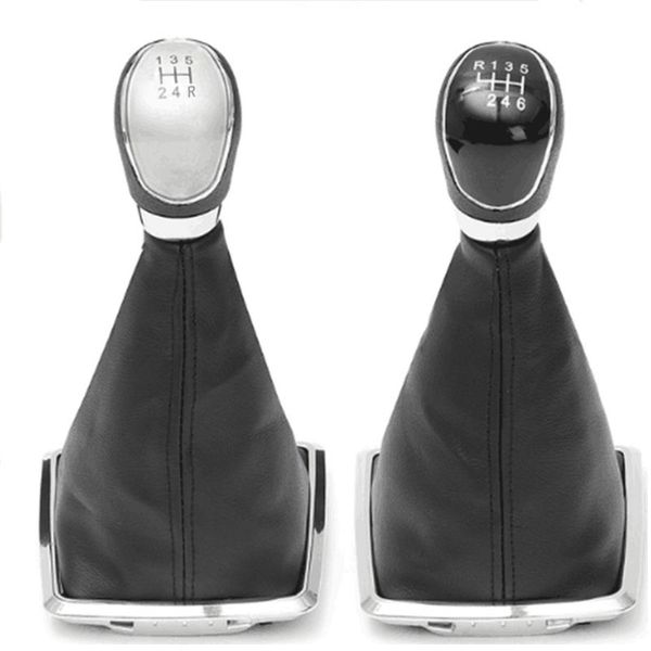 

chrome silver black gear shift knob 5/ 6 speed manual for focus 2 2 fl 3 4 7 mondeo kuga galaxy fiesta car styling