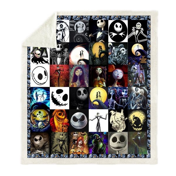 

softbatfy nightmare before christmas jack fleece throw blanket sofa bedding blankets drop ship