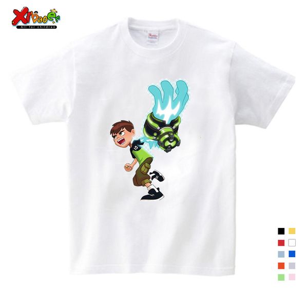 

sellers fashion omnitrix ben 10 kids t shirt boys summer clothes baby toddler summer boys girls anime cartoon 3t-9t, Blue