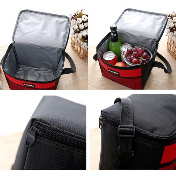 

9.5l picnic lunch bags for women kids insulated cool bag portable canvas lunch box thermal food camping fishing barbecues lunch bags