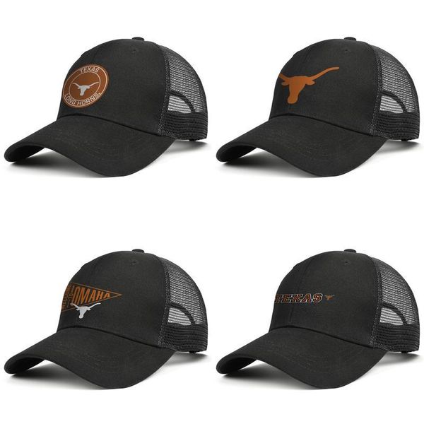 

texas longhorns round logo black for men and women trucker cap baseball styles fitted fashion mesh hats 2018 ncaa college world series, Blue;gray