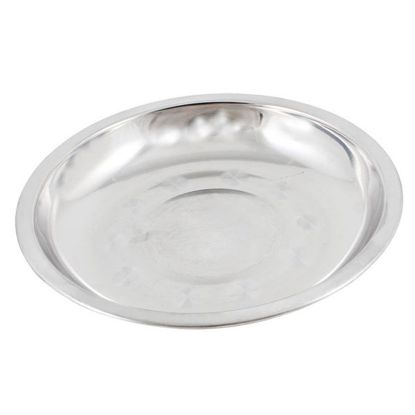 

good quality 16-28cm dia stainless steel dinner plate tableware food container salad dessert fruit services dish tray