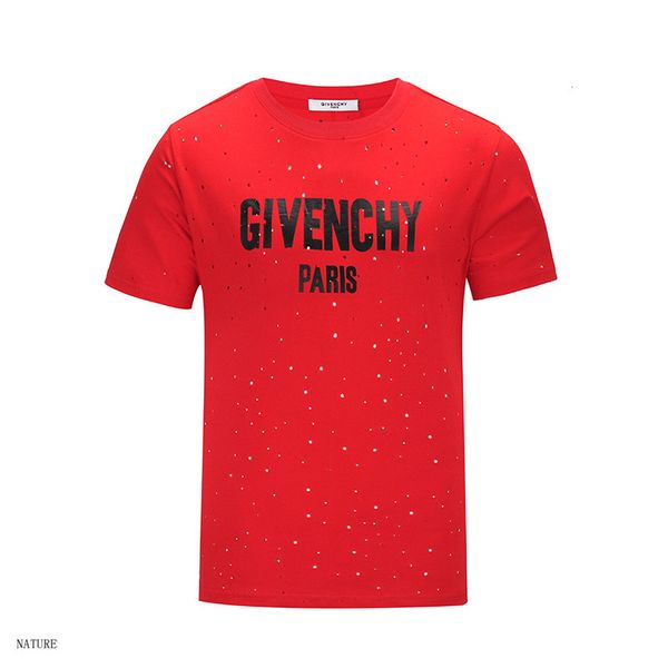 

mens summer t shirt mens shirt t shirts men and women short sleeve hole shirt letter printed crew neck tees, White;black