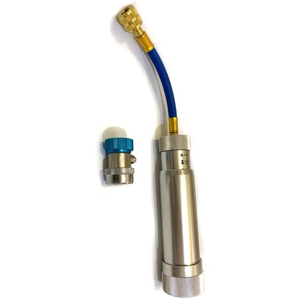 

oil / dye injector r12 r134a r410a hand turn pump oiler 1/4 oz - 2 oz ( 7.5ml - 60ml