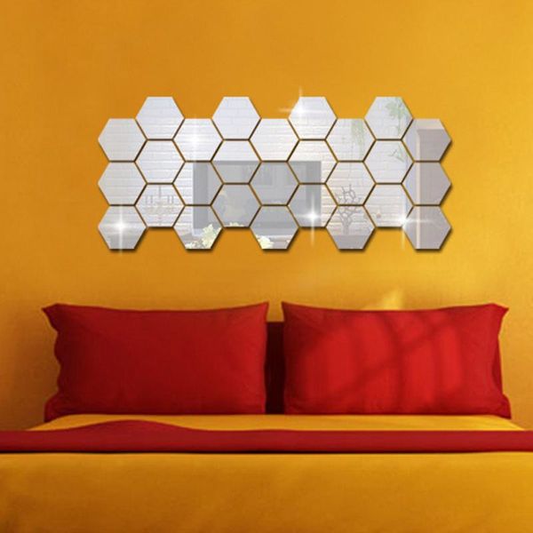 

hexagon stickers removable acrylic wall stickers for home living room bedroom decor