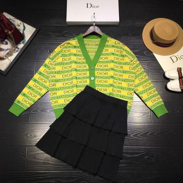 

2019 women two piece outfits women sweaters skirt two piece dress 191127-x113#7125, White;black