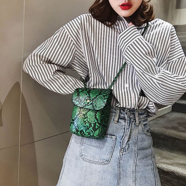 

ocardian wasit bag fashion women outdoor hasp funny bag serpentine messenger lady leather chest dropship a30