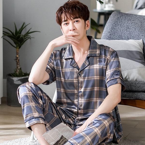 

mens pajama shirt nightwear for men men night wear homewear 2751, Black;brown