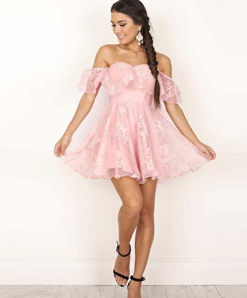 

уникальное сладкое homecoming платье с плечом линии колена длины vintage lace девушка пром платье мода коктейльного платья dh372, Blue;pink
