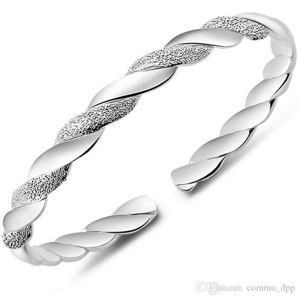 

korean silver plated cuff bangle women open hand bracelet for ladies fashion jewelry gift accessories, White