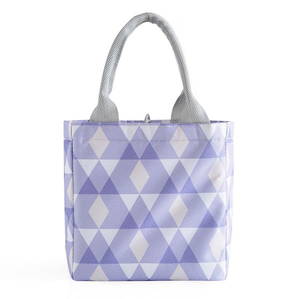 

lunch bag large capacity lightweight aluminum foil shopping picnic insulation printing leakproof waterproof thicken tote, Blue;pink
