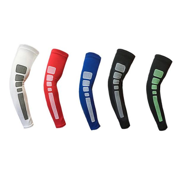 

wholesale-man basketball armband extended sport elbow pads arm sleeve compression arm warmers elbow protector brace support running hot, Black