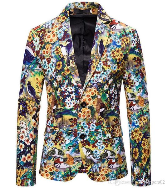 

мода мужская blazer длинные рукава одной кнопки mens печати дизайнерская одежда осень самец одежда новое прибытие, White;black