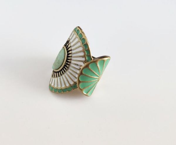 

fashion jewelry vintage rings fan charms women's rings, Silver