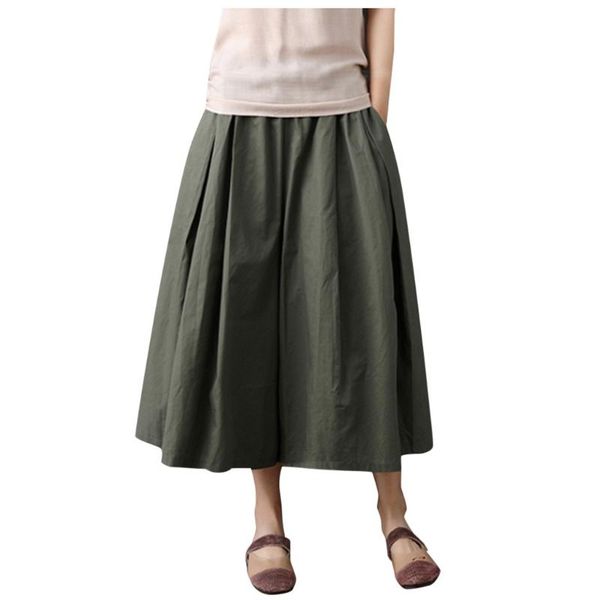 

women fashion spring pants solid color pants solid loose pure color causal ankle -length wide leg trousers #37%, Black;white