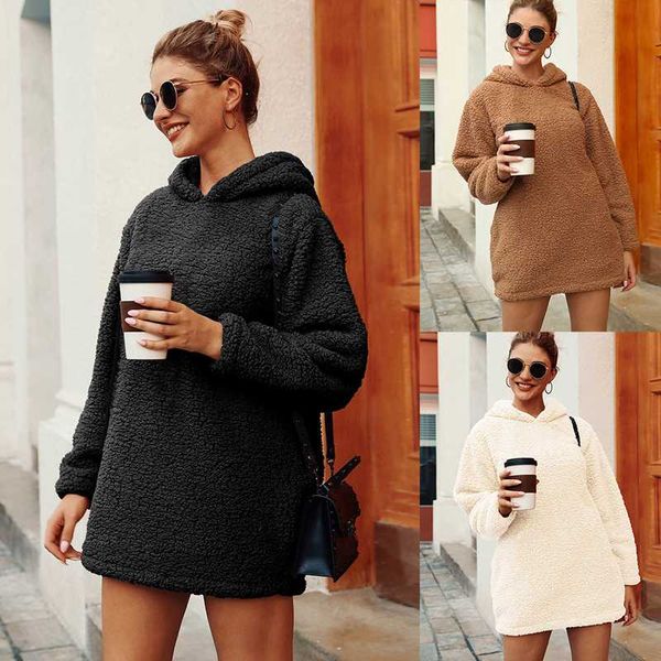 

pullover jacket coat women's warm casual hooded streetwear autumn winter fleece long sleeve sweatshirt 2019 fashion, Black;red