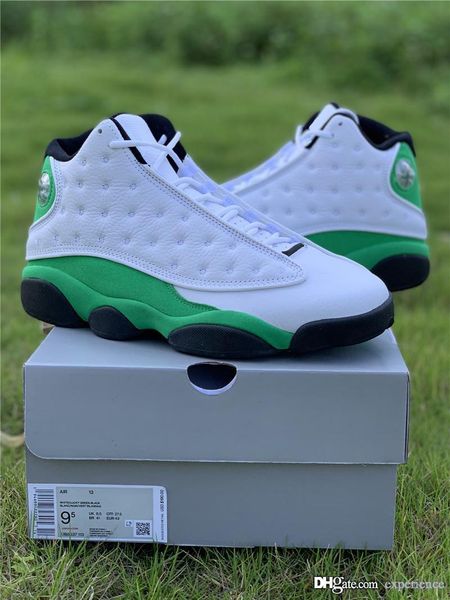 

2020 authentic air 13 lucky green retro 13s white black 3m reflective real carbon fiber mens basketball shoes trainers sneakers db6537-113
