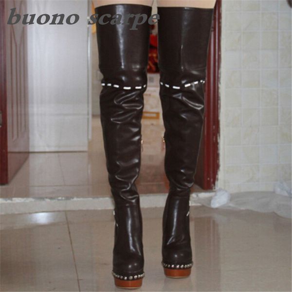 

fashionable high-women's over-the-knee boots, Black