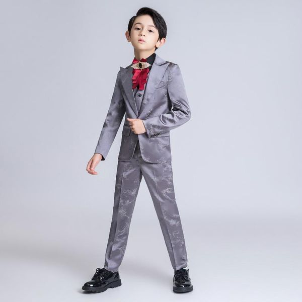 

yuanlu 2020 kids suit for boy children jacket blazer coat formal suit for wedding party, Black