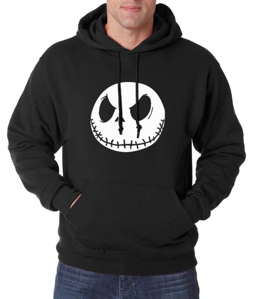 

new arrival jack skellington men sweatshirts 2017 new spring winter men hoodie nightmare before christmas hoodies streetwear, Black