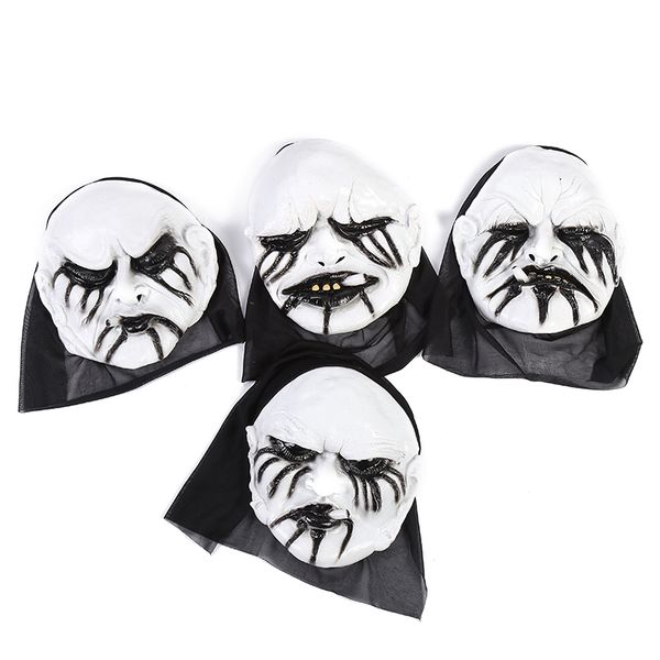 

halloween scary grimace faces scary mask masquerade role-playing props noctilucent moving the props spoof demon evade glue prop