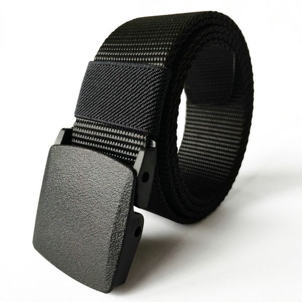 

new tactical belt fashion adjustable belt artificial leather men's nylon belts male waist strap 120cm for men, Black;brown