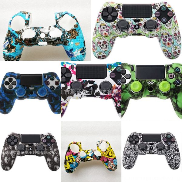 

zl0aq 8 colors anti-slip playstation slim skin case for sony silicone dualshock 4 ps4 pro cover controller accessories & stick grip