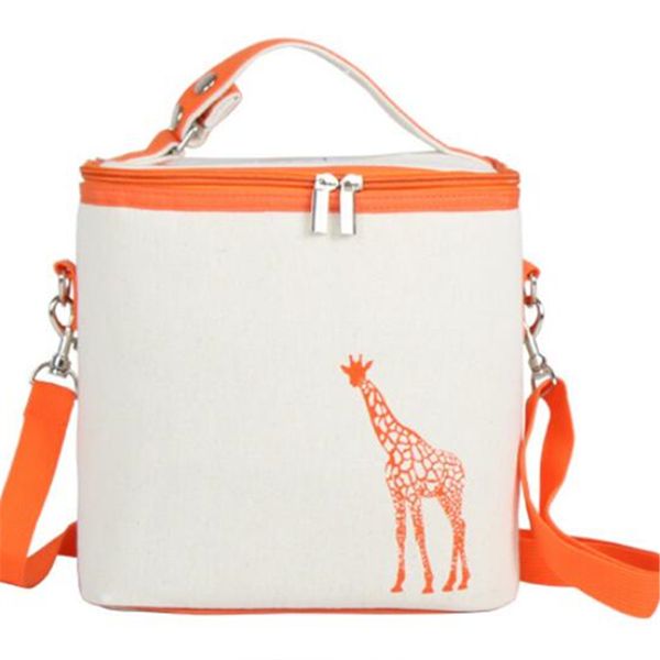 

печать животных printable portable хлопчатобумажное белье изолированные обеда сумка сумка сумка для пикника для женщин детские мужчины обедн, Blue;pink