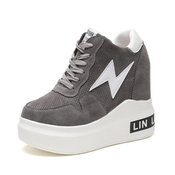 

2018 spring platform shoes women sneakers fashion breathable casual shoes ladies height increase, Black;white