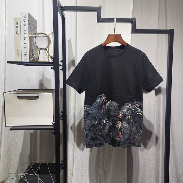 

luxury mens designer t shirt mens clothing 3d orangutans summer t shirt hip hop men women short sleeve size s-xxl, White;black