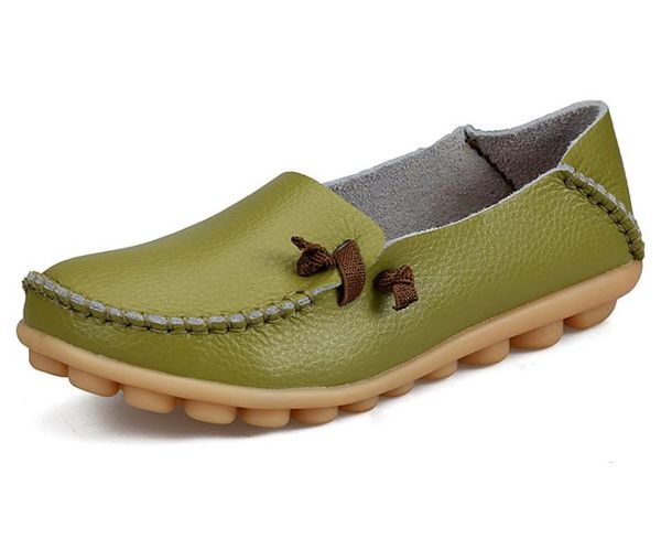 

2020 new spring autumn flats leather casual shoes fashion round head comfortable women shoes 1323, Black