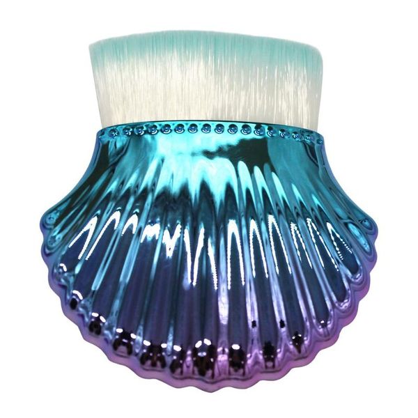 

1 pc mini makeup brush shell shape blush powder foundation makeup brushes soft cosmetic brush tool round/flat /tilt head