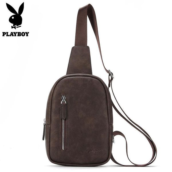 

vintage men shoulder bag strap sling leather chest pack zipper crossbady bag mens travel chest bags men messenger bags