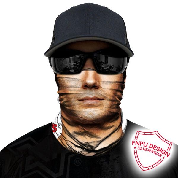 

3d cycling face mask marvel neck buffs bandana outdoors ironman neck gaiter headband breathable mask face shield 100pcs, Black