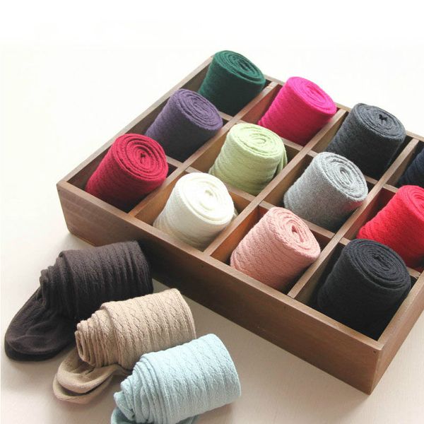 

winter girls pants toddler girls knitted pantyhose warm baby tights multi colors baby girl stocking for 2-10 y, Blue