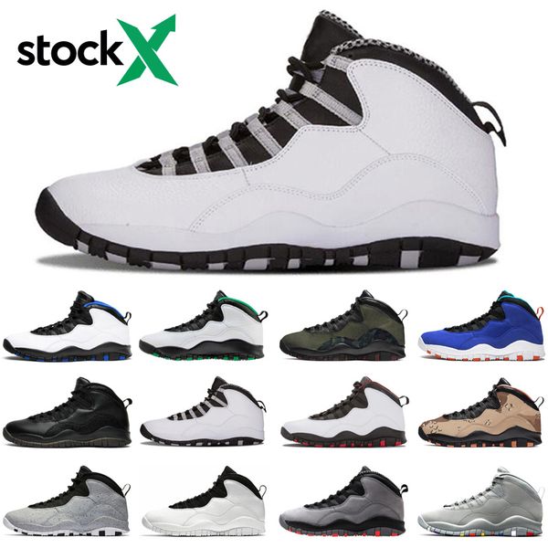 

new jumpman 10 10s orlando stock x men basketball shoes tinker westbrook steel grey chicage athletic mens trainers sports sneakers size 7-13, White;red