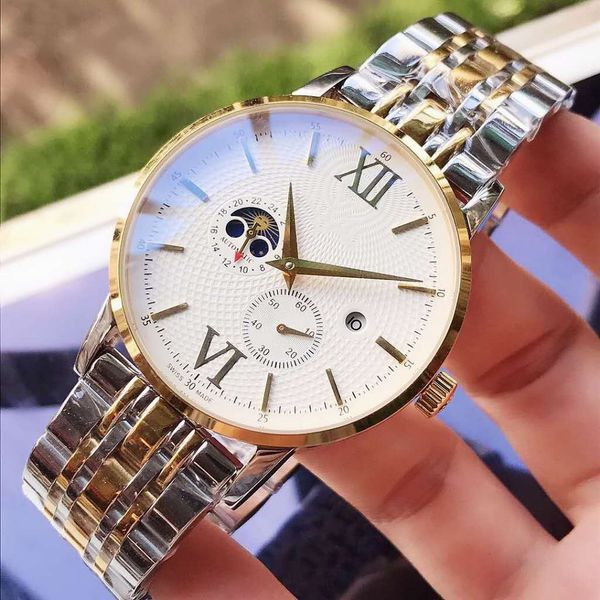 

man luxury watch mens designer watches 40mm crystal mirrorl moon phrase automatic mechanical self-wind movement wristwatches