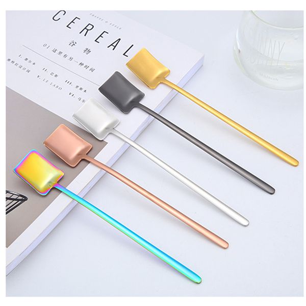 

2019 stainless steel coffee spoons flatware ice cream drinking tools kitchen gadget spoon tableware kitchen accessories