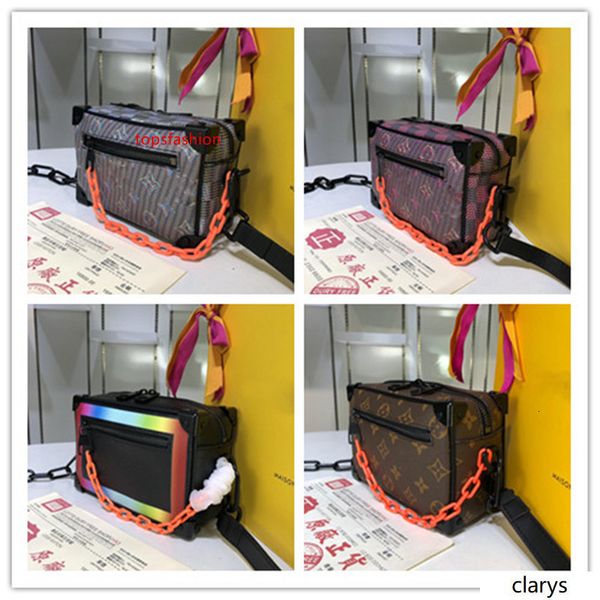 

lovuitto mini soft trunk shoulder bag 44480 taiga leather black rainbow monogram solar ray size:18.5x13x8cm