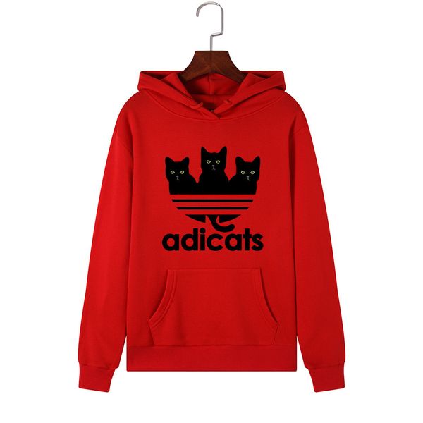 

singrain большого размера cat толстовка женщина streetwear hip pop пуловер polerones mujer kpop повседневное письмо печать толстовка с капюш, Black