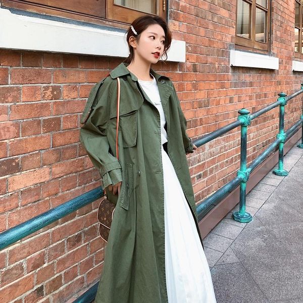 

trench coat for women army green long trench coats single-breasted mesh patchwork trenchs with belt woman slim outerwer ds50377, Tan;black