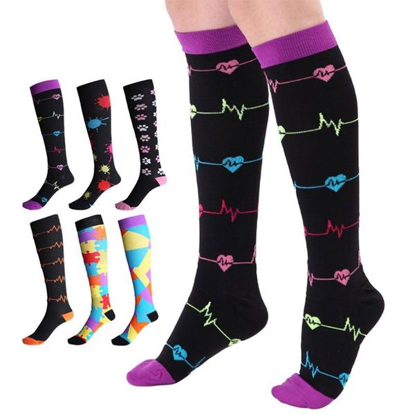 

compression socks men & women fit running nurses flight travel & maternity pregnancy sport socks stamina, Black