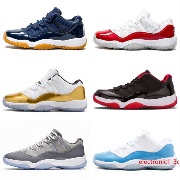 

jumpman 11 low bred closing ceremony navy gum basketball shoes men women 11s unc cherry varsity red emerald barons sneakers
