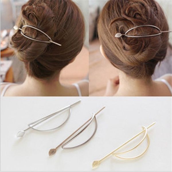 

new korean fashion hair accessories simple oval hollow tree leaves hairpins hair korean fashion metal hairpin jewelry