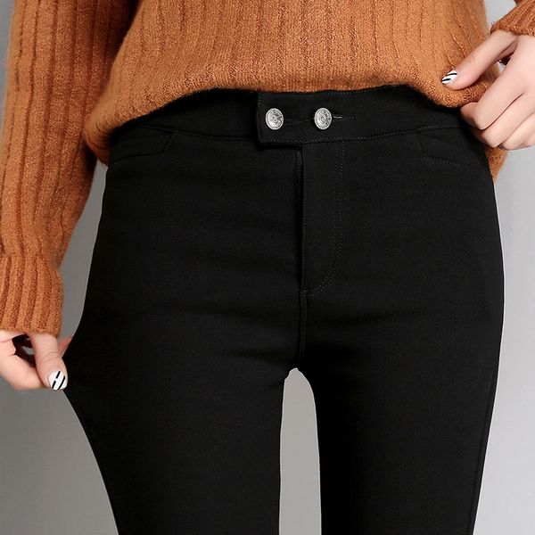 

new arrival autumn designer womens leggings brand pants for women fashion luxury women casual trousers s-3xl wholesale, Black
