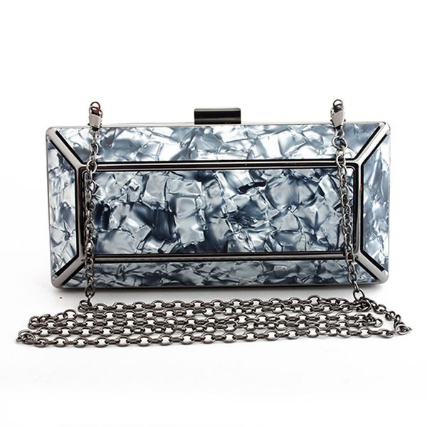 

2020 new handbag women's bag acrylic clutch dress bag marble evening women's evening