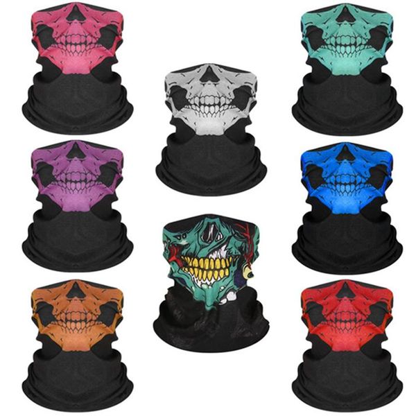 

skull mask outdoor sports ski bike motorcycle scarves bandana dustproof soft breathable face masks outdoor daily protective hha1250