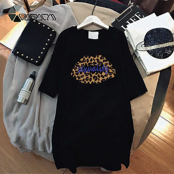 

fashion womens designer printed dresses for summer new women casual cute t shirt dresses tee dress white and black size -4xl, Black;gray