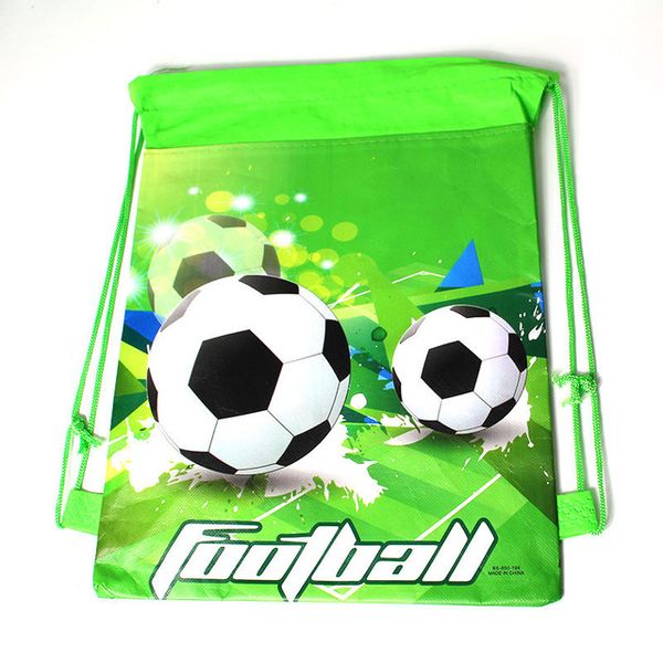 Football Printed Drawstring Bag Kids Birthday Gift Bag Party Favor