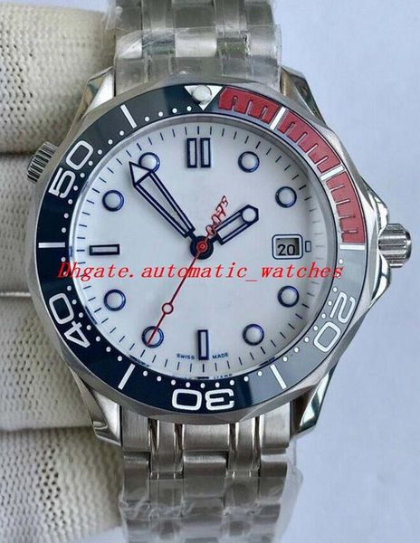 

luxury watch 2 style mens seam@ster diver 300m commander watch james bond 007 steel bracelet automatic fashion men's watches wristwatch, Slivery;brown